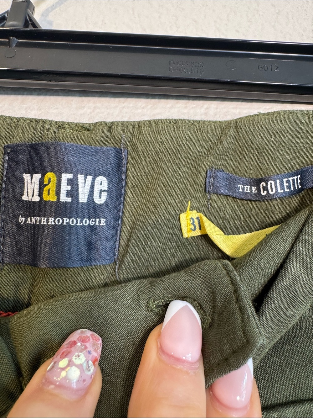 Maeve The Colette High Waist Wide Leg Cropped Pant in Green - 31 - Picture 4 of 5